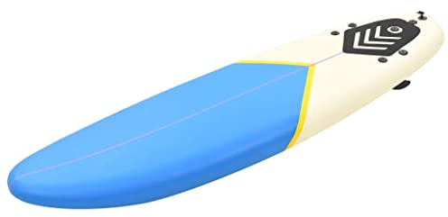 vidaXL Tavola da surf Galleggiamento Onda Equitazione Tavola da Surf Sport Acquatici All'aperto Mare Principiante Rimovibile Articoli Sportivi 67 Blu e Crema