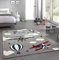 CARPETIA Teppich Kinderzimmer Flugzeuge Doppeldecker Heißluftballon grau blau Creme Größe 160x230 cm