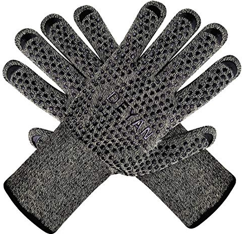 BBQ Grill Gloves, 1472℉ Heat Resistant Oven Gloves, High Temp Resistance Fireproof Glove, Kitchen Hotproof Cooking Mitts for Grilling, Smoking, Baking, Frying