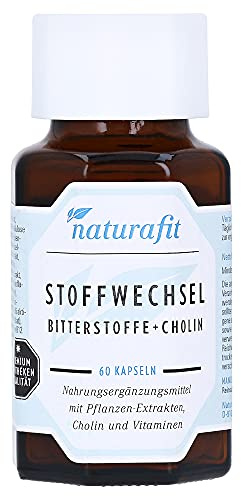 naturafit Stoffwechsel Bitterstoffe + Cholin Kapseln, 60 pc Capsules