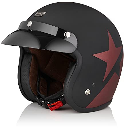 ORIGINE Motorcycle Open Face Jet Helmet Scooter Helmet With Sun Visor ECE 22-06 Approved