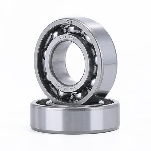 XiKe 2 st 6205 C3 kullager 25x52x15mm Öppet och kromat stål, Passar för DIY｜Bil｜Motorcyklar｜ATV｜Transmission｜Motor｜CNC｜Industri｜Jordbruk｜Ingenjör｜Trädgårdsmaskiner.