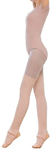 Damen Lange Beinwärmer,75cm Warme Overknees Kniestrümpfe Mädchen Stulpen Knöchelwärmer,Winter Stricken Beinstulpen Leg Warmers Socken Strümpfe Winterwärmer Strumpf für Ballett Fitness Yoga,Rosa