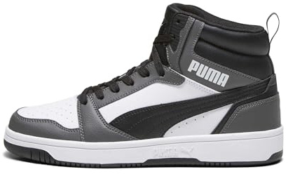 PUMA Unisex Rebound V6 Turnschuhe, Puma White Puma Black Shadow Gray, 38 EU
