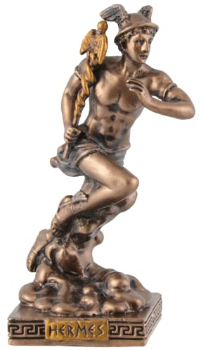 Veronese - Figura en miniatura de Dios Griego Hermes (pintado en bronce)