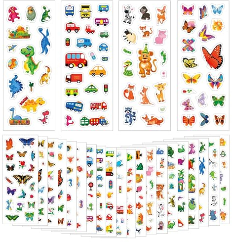 Aufkleber Sticker Stickers für Kinder Jungen Mädchen Pvc 20 Blätter