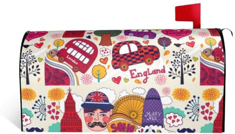 School Magazine in English Print Mailbox Cover Spring Magnetic Cover Mailbox Mailbox Cover Outdoor Yard Garden Decor