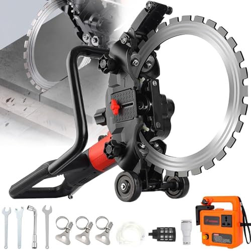 Rozadora de pared eléctrica 3000r/min, máquina cortadora de ranuras de pared de 6000W con bomba de agua, profundidad de corte de 29 cm, corte a 90°, refrigeración por circulación, máquina ranuradora p