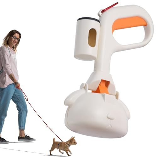 Birtern Pelle à déjections canines incassables avec sac, pelle à litière pour intérieur et extérieur, dressage de chiot, visites au parc, étals de chevaux, cages à lapins