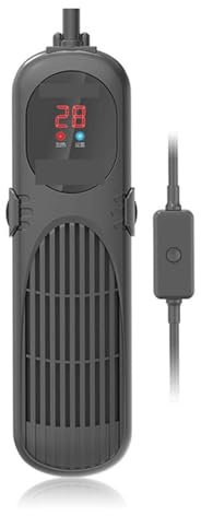 Rechauffeur Piscine, Chauffage d'aquarium Submersible 1000W, Affichage LCD, Thermostat Intelligent PTC, Tige de Chauffage de l'eau à température constante réglable pour Piscine, Jardin(800W)