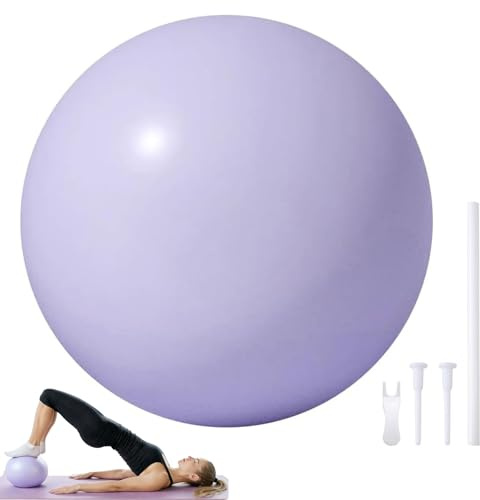 xinanalya 25cm Soft Pilates Ball, Anti Slip Mini Yoga Ball with Inflation Tube – 9.8 Inch Exercise Ball for Core Training, Physical Therapy & Balance (Home, Gym, Office)