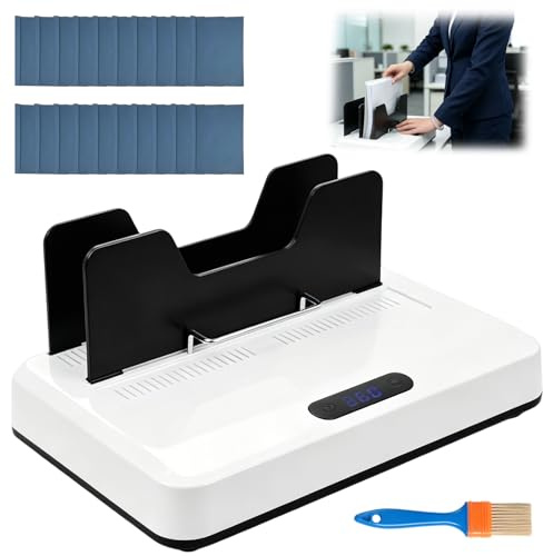 Book Binder Machine A4 Book Binding Machine 700W 600 Sheets No Preheat Time | A4 Thermal Binding Machine with Air Cooling Slot, 20 Binding Lids,3 Time Set,Book Binding Kit for School,Office Business