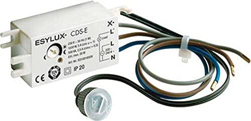 Esylux 2473714 – Interrupteur crépusculaire pour l'installation, IP20, CDS-E, blanc