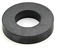 Magnet Expert 60mm O.D. x 24mm I.D. x 8mm thick Y30BH Ferrite Ring Magnet 2.4kg Pull ( Pack of 2 )