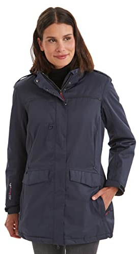 Killtec Damen Parka Funktionsparka mit abzippbarer Kapuze für Hundebesitzer Ostfold WMN PRK B wasserdicht, Winddicht, atmungsaktiv 00814-dunkelnavy 44