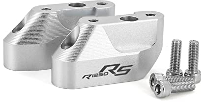 HSSM Für BMW R1200RS 2015-2020 R1250RS 2019-2021 R 1200 1250 RS Motorradlenker Lenkererhöhung Erhöhen Verlängerungshalterung (Color : Silver-R1250RS)