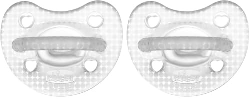 Chicco PhysioForma Gommotto Luxe, Ciuccio in Silicone 2-6 Mesi, Gommotto Morbido e Delicato, 2 Pezzi, New version, Neutro
