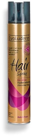 EVOLUDERM - Laque Coiffante fixation Extra-Forte - 300 ml - Fabrication Française