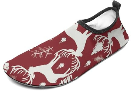Chaussures aquatiques pour homme et femme - Motif cerf de Noël - Séchage rapide - Pour la plage, le surf, la natation, le sport nautique, Style :, 40/42 EU