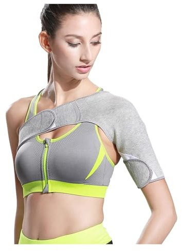 Uomo Donna Tracolla di Supporto della Spalla Tutore Regolabile Tutore Fasciatura della Spalla Sinistra/Destra Cintura Posteriore Compressione Dolore Lussato, Left, L