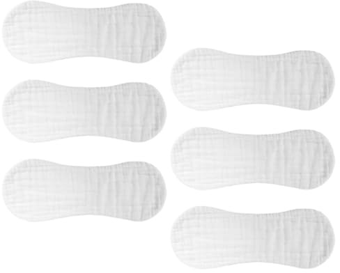 Milisten 6pcs Burp Cloths Breathable Cotton Washable Diapers for Newborns Versatile Reusable Pee Pads Soft Muslin Wash Cloths for Boys Girls Essential Daily Use