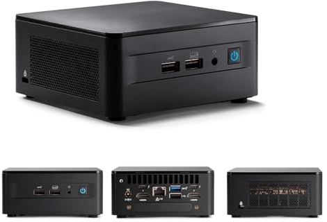 Cutesliving NUC 12 NUC12WSHi7 Mini PC | Écran 4K Quad 4K, 12 cœurs de processeur, Thunderbolt 4 et Wi-Fi 6E | Ordinateur de bureau silencieux de qualité professionnelle pour bureau/maison (barebone