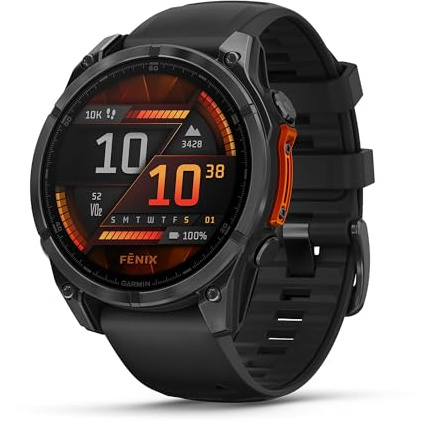 Garmin [Renoverad] Fenix 8, 47mm Smartwatch AMOLED Slate Gray Steel/Black, Renoverad