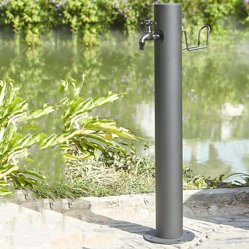 Genérico Columna de Agua anticongelante y antioxidante para Grifo, Fuente de Columna de Agua Exterior de Acero Inoxidable, Columna de Agua de jardín de Acero Inoxidable con Grifo, Soporte de Agua Ver
