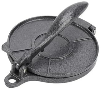 Presse à tortillas en alliage d'aluminium | Presse-pâte manuel 16/20 cm for pizza, tarte et tortillas(Black 16CM)