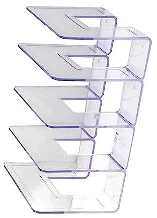 Cosiki Organizer per Borse Portaoggetti Trasparente per Borse per PC per Armadio Camera da Letto Bagno, Divisori Trasparenti Impilabili per Riporre (4 Sezione)