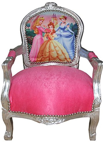 Casa Padrino Baroque Salon Chair Pink/Silver Princess Chair - Armchair