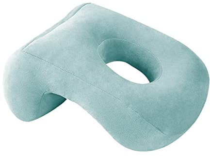 Schreibtischkissen Plüsch--Noon Nap Kissen Atmungsaktiv Schreibtisch Schlafkissen Kopfkissen Mit Loch Kopfpolster Massage Massageliege Bezug - Massage Kopfstütze Gesichtskissen Für Massageliege