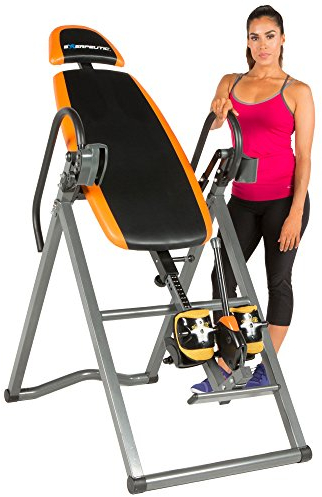 Exerpeutic 475SL Inversionstisch, mit Luftkissen-gepolsterte ‘AIRSOFT’ Beinhalter und ‘SURELOCK’ Sicherheitsraster-System, volle 180 Grad Inversion, bis 136kg Körpergewicht