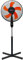 Belaco Stand Fan Pedestal fan 16 Oscillating free stand fan Floor fan adjustable height Black & Oranage