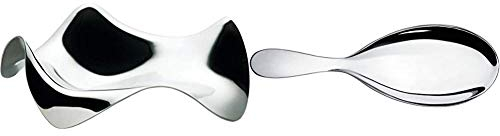 Alessi Blip PG02 - Posacucchiaio di Design in Acciaio Inox, Lucido & Eat.It WA10/27 Cucchiaio da Cucina per Risotto di Design in Acciaio Inox