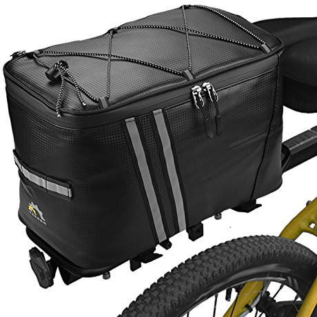Lixada Bolsa para portabicicletas Resistente al Agua con Compartimento de Aislamiento térmico Bolsa para Bicicleta Bolsa para Maletero de Bicicleta