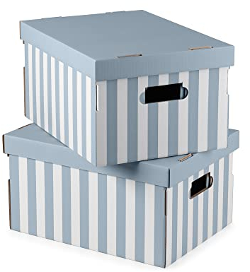 Compactor Set de 2 Boîtes en Carton Mariniere Taille M