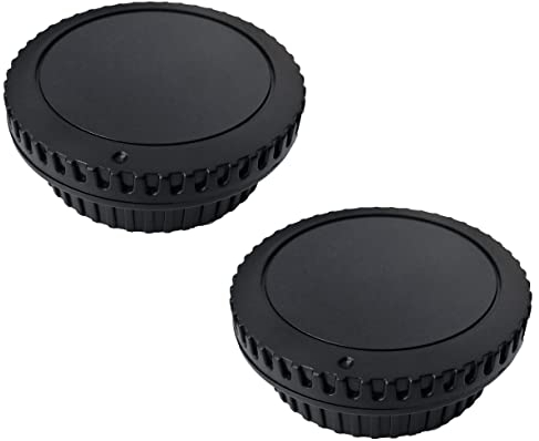 Camera Body Cap and Rear Lens Cover Compatible with Canon EOS EF EF-S Mount EOS 4000d 2000d 1500d 1300d 1200d 90D 80D 77D 70D 60D 5Ds 1DX 5D 7D / 6D Mark II III 200d 250d 300d,HUIPUXIANG [2 Sets]