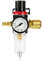 Bohaner Druckminderer 1/4 Zoll Druckluft Regler Kompressor Zubehör Druckregler Kompressor 1/4'' mit Wasserabscheider Kupfer-Schnellkupplungen für Kompressor Filter AFR2000