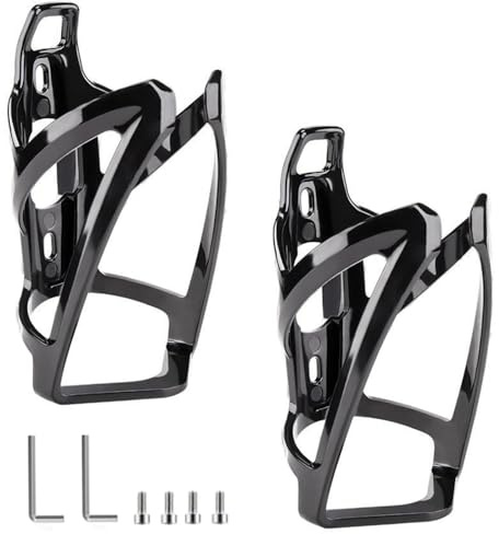 2 Pcs Bike Bottle Holder, Bike Bottle Cage, Lightweight & Durable Bicycle Accessories For Mountain Road Bikes (Black)