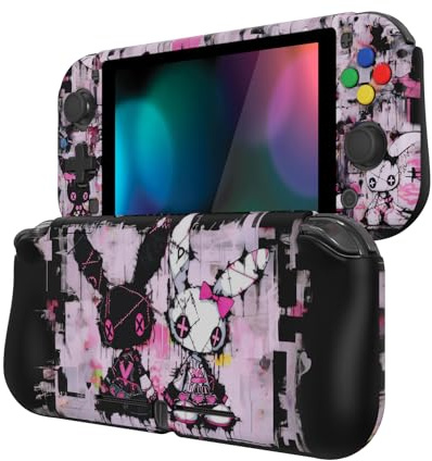 playvital Coque pour Switch Lite Cover Joycon-Lapin Punk Mignon