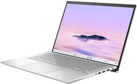 ASUS ExpertBook CX54 Chromebook Plus Laptop with Google AI, 14 2560x1600 Display, Intel® Core™ Ultra 5 Processor, 8GB RAM, 128GB SSD, ChromeOS, Fog Silver, CX5403CMA-DB588