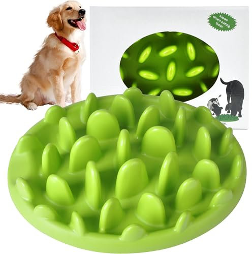 MINGZE Cane Pet Dog Slow Food Bowl Anti-soffocare Ciotola Forniture, Ciotola Cani Mangiare Lento, Distributore di Cibo Lento, interattiva, Ciotola Cani Mangiare Lento -Verde