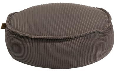 MEOWBABY Sitzsack Rund für Kinder - Sitzpouf Kindermöbel Indoor Pouf, Ästhetik Cord, Braun