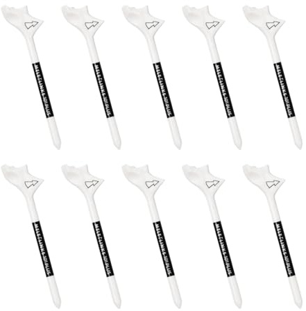 10 Pièces Tees de 8,3 cm, Tees de Golf en Plastique Durable, Augmentation de la Distance Accessoires de Golf, Tees de Golf Incassables 10 Degrés, pour l'Entraînement au Golf
