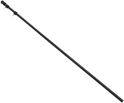 SUPVOX 1 Set pennone da giardino bandiera con palo casa bandiera bandiere del festival con pali pennone per cortile supporto per bandiere da giardino Acciaio inossidabile Black