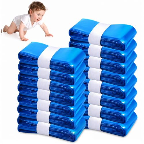 15 Pack Nappy Bin Refills, 7-Layer Odour Lock Diaper Pail Disposal Bags, 4.5m Long Heavy Duty Liners, Universal Fit for Most Nappy Bins