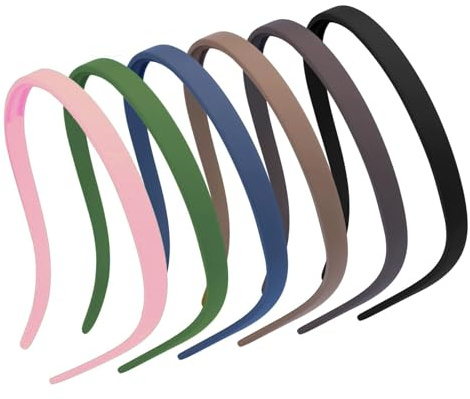 TENGEE 6 Stück Haarreifen Damen, Rutschfest mit Zähnen, Dünne Haarreifen Damen, Rutschfeste Kopfbänder Für Brillenträger, Geeignet für Frauen zum Tragen im Alltag