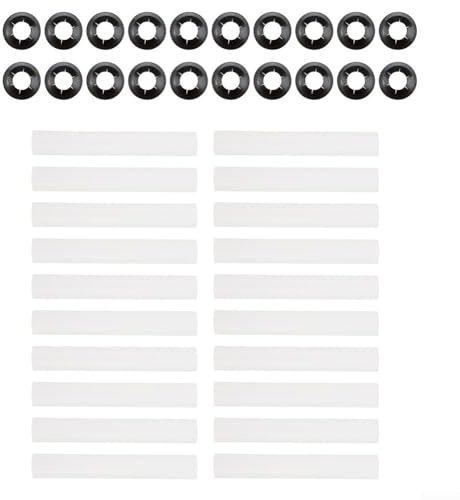 Bulevisiter Kit de funda de rodillo para bisagra de puerta de garaje de 80 mm con 20 mangas y tuercas para un funcionamiento silencioso, compatible con la mayoría de puertas de garaje