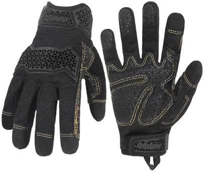 PPQIRU Guanti da lavoro flessibili, guanti antivibranti antiscivolo, antiurto, for esterni for meccanica di utilità Per Protezione(XL)